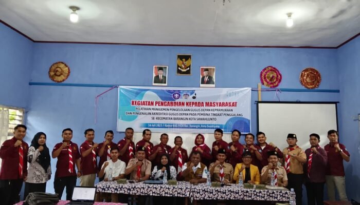 Pengabdian Masyarakat, Pramuka Gudep 01.111 – 01.112 UNP Gelar Pelatihan Menajemen Gudep di Kwarran Barangin Kwarcab Sawahlunto