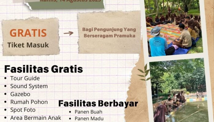 Hari Pramuka ke.64, Berseragam Pramuka Gratis Tiket Masuk ke objek Agrowisata Taman Buah Kandi Sawahlunto