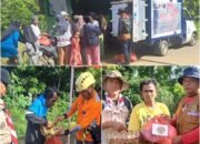 Pramuka Kwarcab Sawahlunto Dukung Posko dan Serahkan Bantuan Bencana Banjir Longsor di Palembayan Kabupaten Agam